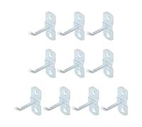 sourcing map 10Pcs Square Pegboard Hooks, 2.2 Inch Supermarket Shelf Rack Hook Metal Heavy Duty Exhibition Display Accessories for Tool Hanging Wall Organizer, Silver