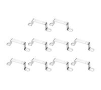 sourcing map 10pcs Square Pipe Clamp 60x30mm 304 Stainless Steel Square Tube Buckle U Shaped Tube Clamp Strut Connector for Pipe Hose Cable, Silver