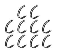 sourcing map 10pcs Stainless Steel Cable Clamp 2-9/16 Inch (65mm) Rubber Cushioned Conduit Clamps Wire Holder Strap Clip for Automotive Industrial Marine Household Installation Pipe Wire