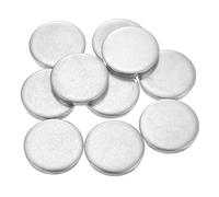 sourcing map 10Pcs Stainless Steel Disc, 1 1/4"(32mm) Dia 0.16"(4mm) Thick 304 Stainless Steel Flat Round Sheet Blank Round Circle Plate for Crafts Metal Stamping and Jewelry Making