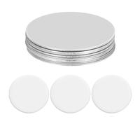 sourcing map 10Pcs Stainless Steel Disc Blank Stamping Tag Engraved Stainless Steel Round Charm Pendant 1.3mm(T) 48mm/1.89" for Pendant Bracelet Necklace Jewelry Making Earring