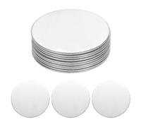 sourcing map 10Pcs Stainless Steel Disc Blank Stamping Tag Engraved Stainless Steel Round Charm Pendant 1mm(T) 30mm/1.18" for Pendant Bracelet Necklace Jewelry Making Earring