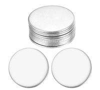 sourcing map 10Pcs Stainless Steel Disc Blank Stamping Tag Engraved Stainless Steel Round Charm Pendant 1.3mm(T) 32mm/1.26" for Pendant Bracelet Necklace Jewelry Making Earring