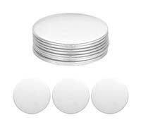 sourcing map 10Pcs Stainless Steel Disc Blank Stamping Tag Engraved Stainless Steel Round Charm Pendant 1mm(T) 25mm/1" for Pendant Bracelet Necklace Jewelry Making Earring