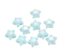 sourcing map 10Pcs Star Shaped Beads, 12x19mm Lovely Acrylic Star Bulk Beads for Craft Making (Blue)