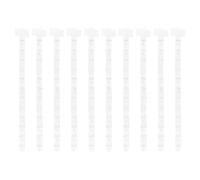 sourcing map 10Pcs Station Hanging Merchandise Strips, 24.8" Plastic Foldable Rack Stands Display Strip with Label Header for Retail Display Home Store Snack Bags Organizer, Clear