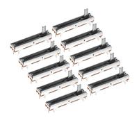 sourcing map 10Pcs Straight Single Linear Slide Potentiometer 7 Pin B100K 45mm(L) 30mm Travel 10mm Handle Fader Variable Resistors Mixer Electronic Potentiometer for Dimming Tuning