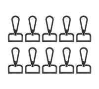 sourcing map 10Pcs Swivel Clasps, 1 Inch D Ring Lobster Clasp Claw Metal Push Gate Snap Hook for Purse Making Keychain Belt Strap, Black