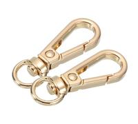 sourcing map 10Pcs Swivel Lobster Clasps, Zinc Alloy Classic Swivel Trigger Snap Hooks, Push Gate Snap Hook Bag Clips for Lanyard DIY Crafts Making (3/8", Gold)