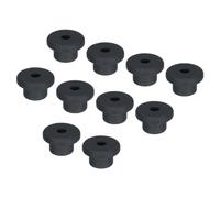 sourcing map 10Pcs T Type Rubber Grommet Mount Dia 16mm (23x7x14mm) Seal Protection Flexible Hole Plugs for Cable Pipe Black
