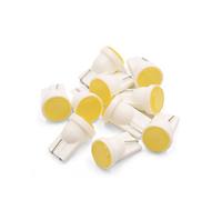sourcing map 10Pcs T10 12V Yellow Car Panel License COB LED Light Lamp Interior