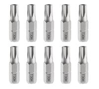 sourcing map 10pcs T30H Torx Screwdriver Bit 1/4" Hex Shank 25mm/1" Length Magnetic Star 6 Point Head S2 Steel Screw Driver Bit with Hole
