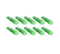 sourcing map 10Pcs T5 Ceramics Base 12V 0.5W Green LED Car Dash Panel Light Bulb Interior