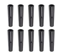 Sourcing Map 10pcs Tail Head Beads 5mm Hole Dia 30mm Length Gum PP Plastic Umbrella Components for Straight Cover Parts, Black