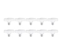 sourcing map 10pcs Tee Wing Knobs Thumb Screws M6 x 8mm Standard Male Thread Plastic T/Z Knobs Adjustable Handles Hand Clamping Thumbscrew, White