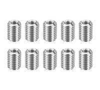 sourcing map 10pcs Thread Repair Inserts M12 x 1.75 Male to M8 x 1.25 Female Thread 15mm Long Stainless Steel Reducing Nuts Metric Self Tapping Sleeves Threaded Reducer Industrial Fasteners