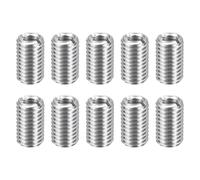 sourcing map 10pcs Thread Repair Inserts M12 x 1.75 Male to M8 x 1.25 Female Thread 20mm Long Stainless Steel Reducing Nuts Metric Self Tapping Sleeves Threaded Reducer Industrial Fasteners