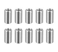 sourcing map 10pcs Thread Repair Inserts M14 x 2 Male to M10 x 1.5 Female Thread 25mm Long Stainless Steel Reducing Nuts Metric Self Tapping Sleeves Threaded Reducer Industrial Fasteners