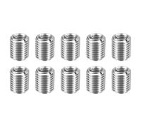 sourcing map 10pcs Thread Repair Inserts M16 x 2 Male to M12 x 1.75 Female Thread 20mm Long Stainless Steel Reducing Nuts Metric Self Tapping Sleeves Threaded Reducer Industrial Fasteners