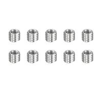 sourcing map 10pcs Thread Repair Inserts M3 x 0.5 Male to M2 x 0.4 Female Thread 2.5mm Long Stainless Steel Reducing Nuts Metric Self Tapping Sleeves Threaded Reducer Industrial Fasteners