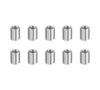 sourcing map 10pcs Thread Repair Inserts M3 x 0.5 Male to M2 x 0.4 Female Thread 4mm Long Stainless Steel Reducing Nuts Metric Self Tapping Sleeves Threaded Reducer Industrial Fasteners