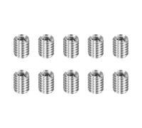 sourcing map 10pcs Thread Repair Inserts M4 x 0.7 Male to M2.5 x 0.45 Female Thread 5mm Long Stainless Steel Reducing Nuts Metric Self Tapping Sleeves Threaded Reducer Industrial Fasteners
