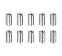 sourcing map 10pcs Thread Repair Inserts M4 x 0.7 Male to M2.5 x 0.45 Female Thread 8mm Long Stainless Steel Reducing Nuts Metric Self Tapping Sleeves Threaded Reducer Industrial Fasteners