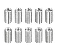 sourcing map 10pcs Thread Repair Inserts M5 x 0.8 Male to M3 x 0.5 Female Thread 10mm Long Stainless Steel Reducing Nuts Metric Self Tapping Sleeves Threaded Reducer Industrial Fasteners