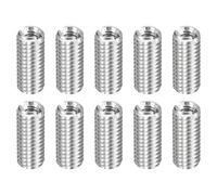 sourcing map 10pcs Thread Repair Inserts M5 x 0.8 Male to M3 x 0.5 Female Thread 12mm Long Stainless Steel Reducing Nuts Metric Self Tapping Sleeves Threaded Reducer Industrial Fasteners