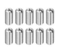 sourcing map 10pcs Thread Repair Inserts M6 x 1 Male to M3 x 0.5 Female Thread 12mm Long Stainless Steel Reducing Nuts Metric Self Tapping Sleeves Threaded Reducer Industrial Fasteners