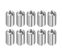 sourcing map 10pcs Thread Repair Inserts M6 x 1 Male to M4 x 0.7 Female Thread 10mm Long Stainless Steel Reducing Nuts Metric Self Tapping Sleeves Threaded Reducer Industrial Fasteners