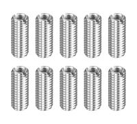 sourcing map 10pcs Thread Repair Inserts M8 x 1.25 Male to M5 x 0.8 Female Thread 20mm Long Stainless Steel Reducing Nuts Metric Self Tapping Sleeves Threaded Reducer Industrial Fasteners