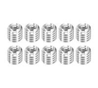 sourcing map 10Pcs Threaded Inserts, M4-0.7x6 & M6-1x6 Stainless Steel 303 Screw Thread Sleeves Thread Repair Insert for Mechanical Equipment