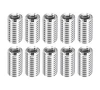 sourcing map 10Pcs Threaded Inserts, M6-1x15 & M8-1.25x15 Stainless Steel 303 Screw Thread Sleeves Thread Repair Insert for Mechanical Equipment