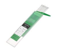 sourcing map 10pcs TIG Welding Tungsten Electrodes 0.04" x 7" Pure for Stainless Steel Welding, Aluminum Magnesium Alloy Welding Aerospace Automobile Manufacturing, Green WP