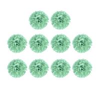 sourcing map 10pcs Tissue Paper Pom Poms 10 Inch Tissue Paper Flowers Wall Decorations for Wedding, Birthday Party, Celebration, Festival Decoration, Turquoise