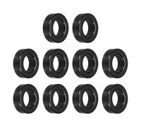 sourcing map 10Pcs Toroid Core, 12.3x20.3x6.7mm Ferrite Chokes Ring Iron Powder Inductor Ferrite Rings for Instrument Transformers Ballasts Voltage Regulators, Black