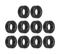 sourcing map 10Pcs Toroid Core, 14x23.4x9mm Ferrite Chokes Ring Iron Powder Inductor Ferrite Rings for Instrument Transformers Ballasts Voltage Regulators, Black