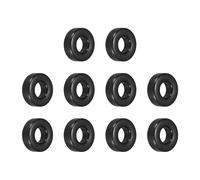 sourcing map 10Pcs Toroid Core, 4.5x10.2x3.4mm Ferrite Chokes Ring Iron Powder Inductor Ferrite Rings for Instrument Transformers Ballasts Voltage Regulators, Black