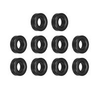 sourcing map 10Pcs Toroid Core, 6x11.2x4mm Ferrite Chokes Ring Iron Powder Inductor Ferrite Rings for Instrument Transformers Ballasts Voltage Regulators, Black