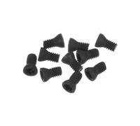sourcing map 10pcs Torx Screw M2.5x5mm 12.9 Grade Round Flat Head with T8 Torx Wrench Screwdriver for Replaces Carbide Insert Cutters CNC Lathe Tool, Black