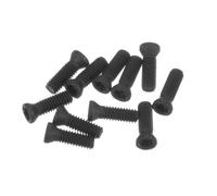 sourcing map 10pcs Torx Screw M2.5x8mm 12.9 Grade Round Flat Head with T8 Torx Wrench Screwdriver for Replaces Carbide Insert Cutters CNC Lathe Tool, Black