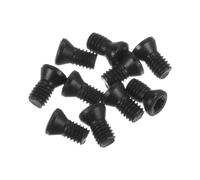 sourcing map 10pcs Torx Screw M4x8mm 12.9 Grade Round Flat Head with T15 Torx Wrench Screwdriver for Replaces Carbide Insert Cutters CNC Lathe Tool, Grey