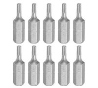 sourcing map 10pcs Torx Screwdriver Bit 1/4" Hex Shank T10 Head 1" Length CR-V Steel 6 Point Security Drill Bits for Repair Work Electric Screw Driver