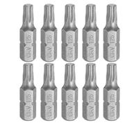 sourcing map 10pcs Torx Screwdriver Bit 1/4" Hex Shank T25 Magnetic Head 1" Length CR-V Steel 6 Point Security Drill Bits for Repair Work Electric Screw Driver
