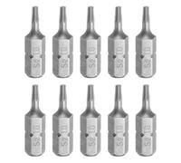 sourcing map 10pcs Torx Screwdriver Bit 1/4" Hex Shank T8 Head 1" Length S2 Steel 6 Point Security Drill Bits for Repair Work Electric Screw Driver
