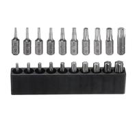 sourcing map 10pcs Torx Screwdriver Bits Set T8 T9 T10 T15 T20 T25 T27 T30 T40 S2 Steel 1/4" Hex Shank Magnetic Power Drill Bits with Bit Holder