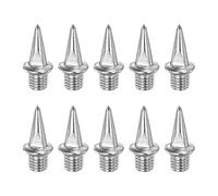 sourcing map 10pcs Track Spikes 11.2mm Steel Medium Nails Replacement Spikes for Middle Long-Distance Running Track Shoes, Silver Tone