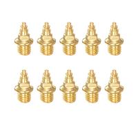 sourcing map 10pcs Track Spikes 6.7mm Tower Nails Hard Steel Replacement Spikes for Middle Long-Distance Running Track Shoes, Golden