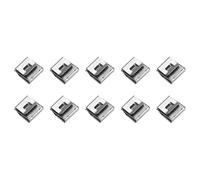 sourcing map 10pcs Trailer Frame Wire Clips 21.6mm Length Solar Panel Wire Clip Stainless Steel Trailer Wiring Clips Double Wire Cable Clamps for Boat Trailer Fishing Boat Cable Organization